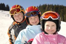 Skifahren-Kids